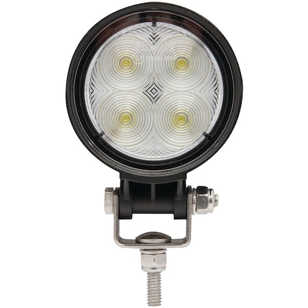 Seachoice White LED Flood Beam Round Work Light, 12/24V, 4 LEDs, 670 Lumens 51601